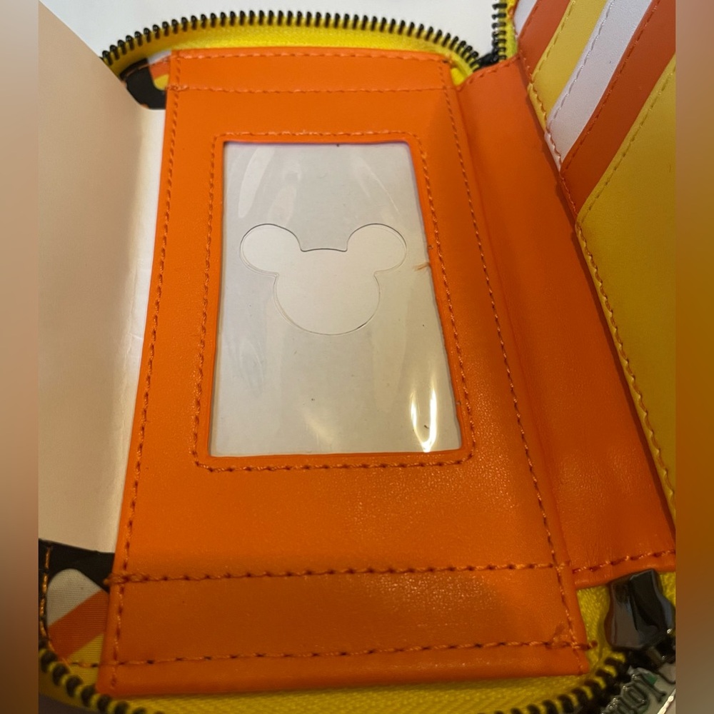 Loungefly Disney, Mickey and Friends Candy Corn Zip Around Wallet, Faux Leather - Picture 5 of 5